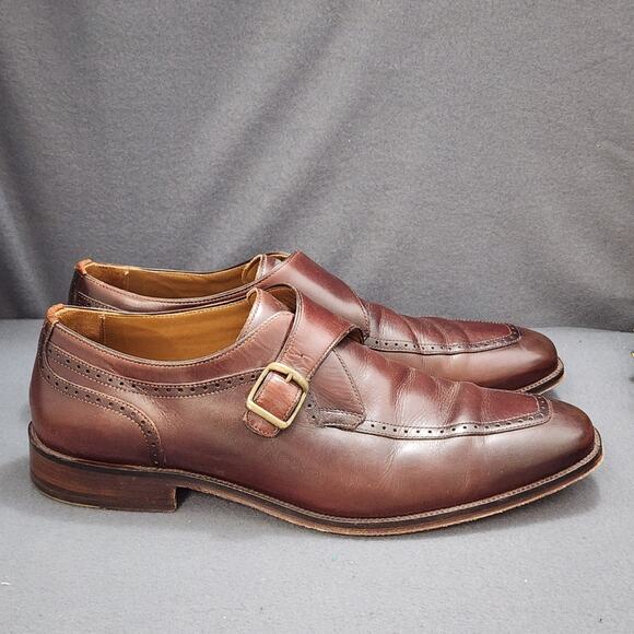 Johnston Murphy Shoes Mens 12M Sheepskin Leather Buckle Strap